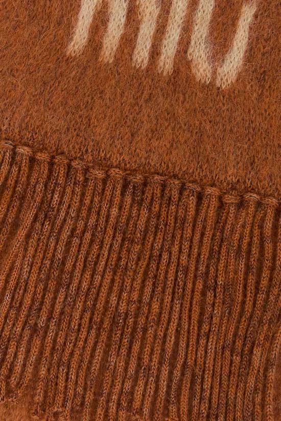 25FW 미우미우 울&모헤어 로고 머플러 5FS0622CQD F0033 BROWN - MIU MIU