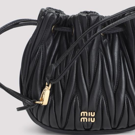 25FW 미우미우 클러치/파우치 5ND022AFPP F0002 Black - MIU MIU