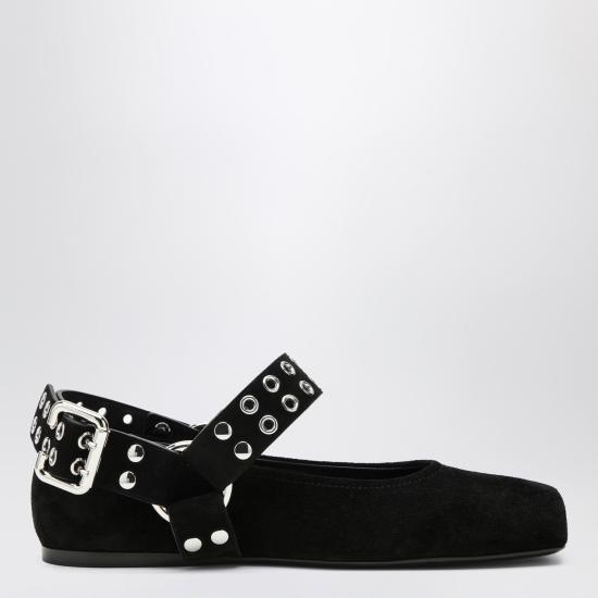 25FW 알라이아 플랫 슈즈 AA3A041CK177LE 999 Black