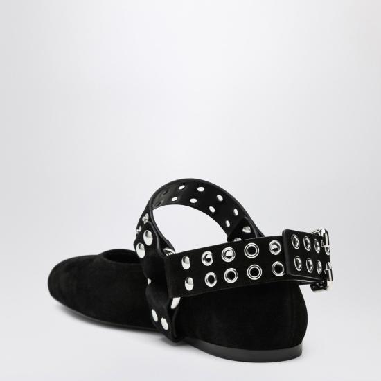 25FW 알라이아 플랫 슈즈 AA3A041CK177LE 999 Black - ALAIA