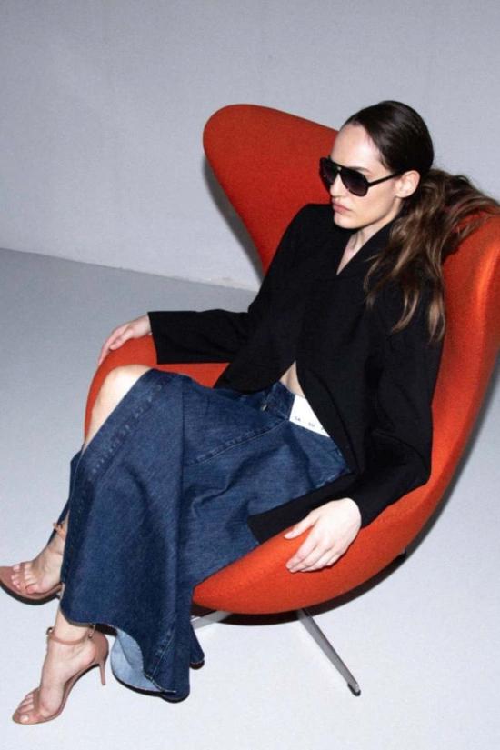  사 수 파이 데님 스커트 사수피 로렌 - SA SU PHI