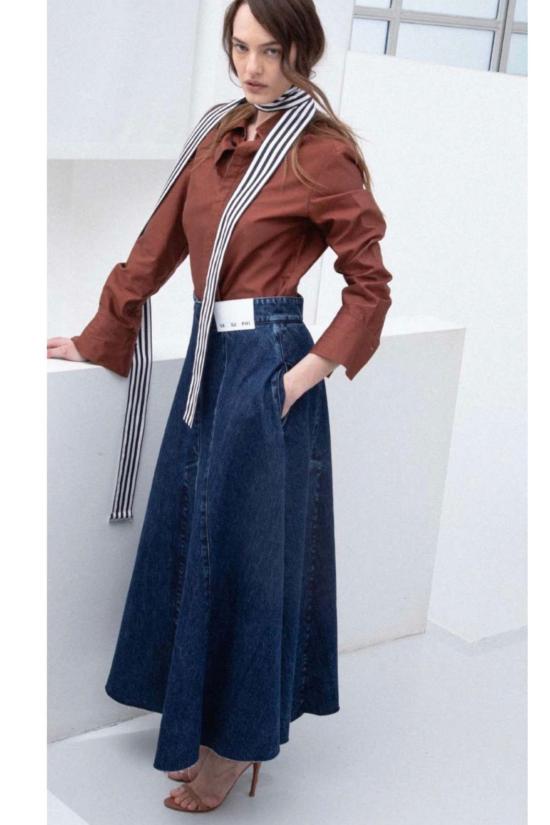  사 수 파이 데님 스커트 사수피 로렌 - SA SU PHI