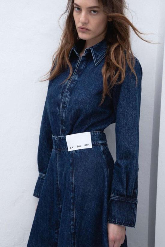  사 수 파이 데님 스커트 사수피 로렌 - SA SU PHI