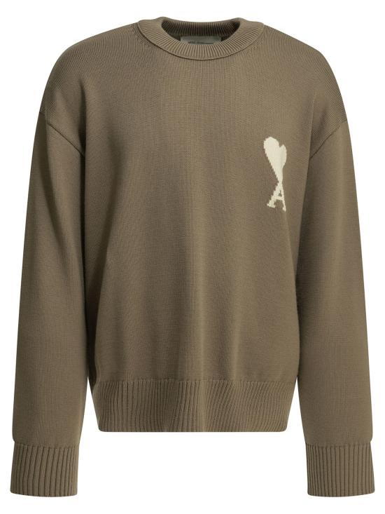 26SS 아미 ADC 울 & 코튼 크루넥 하트 스웨터 UKS859KN0156A117