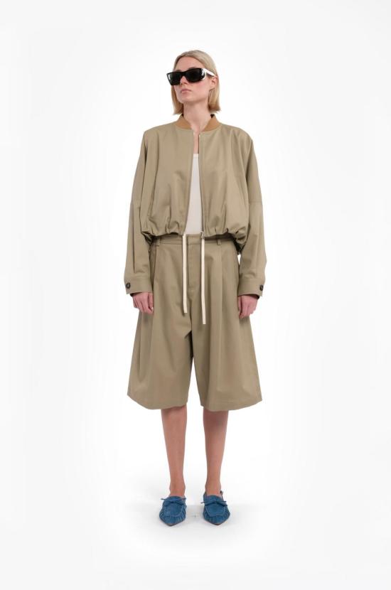  텔라 봄버 자켓 페르디 크롭 재킷 샌드 - TELA