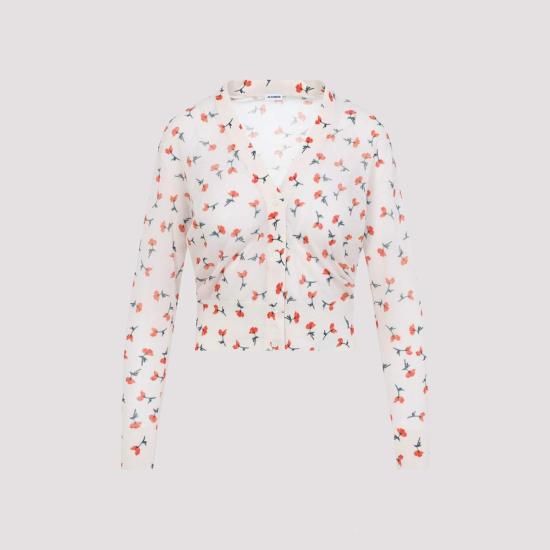  질샌더 가디건 질 샌더 브이넥 긴팔  핑크 솔트 - JIL SANDER