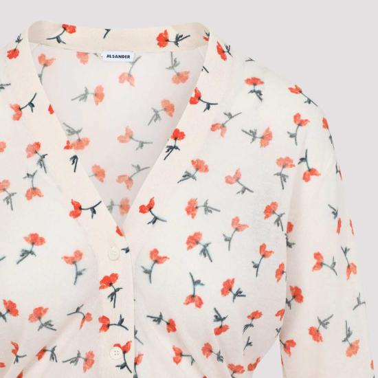  질샌더 가디건 질 샌더 브이넥 긴팔  핑크 솔트 - JIL SANDER