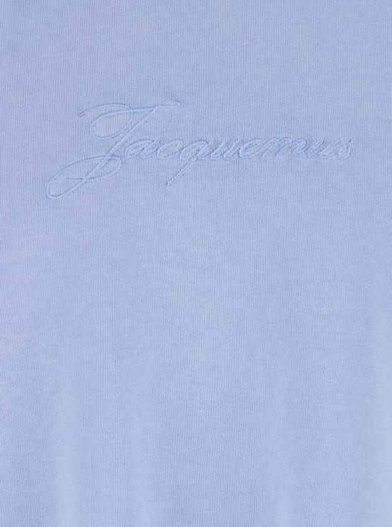  자크뮈스 반팔 티셔츠 르 티셔츠 피그멘토 티셔츠 라이트 블루 - JACQUEMUS