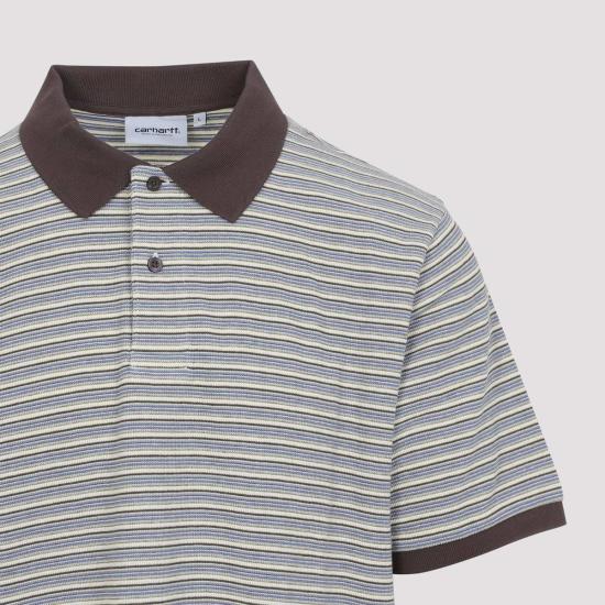  칼하트 폴로 티셔츠 카하트 디온 폴로 디온 스트라이프 왁스 - CARHARTT