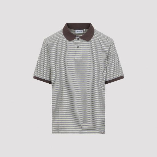  칼하트 폴로 티셔츠 카하트 디온 폴로 디온 스트라이프 왁스 - CARHARTT