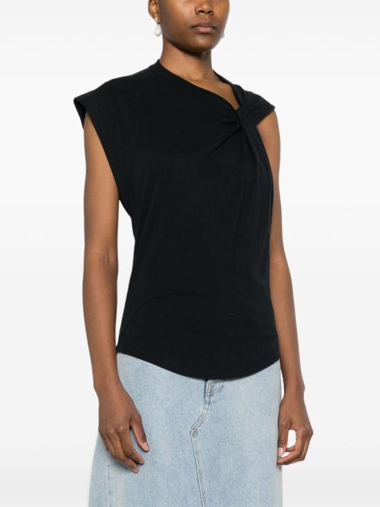 26SS 이자벨마랑 반팔 티셔츠 TS0175FAA1N41I 01BK BLACK - ISABEL MARANT
