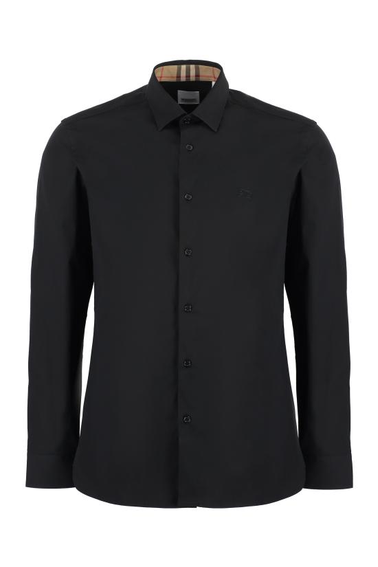  버버리 스트레치 코튼 셔츠 8071799140136 A1189 black