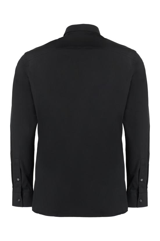  버버리 스트레치 코튼 셔츠 8071799140136 A1189 black - BURBERRY