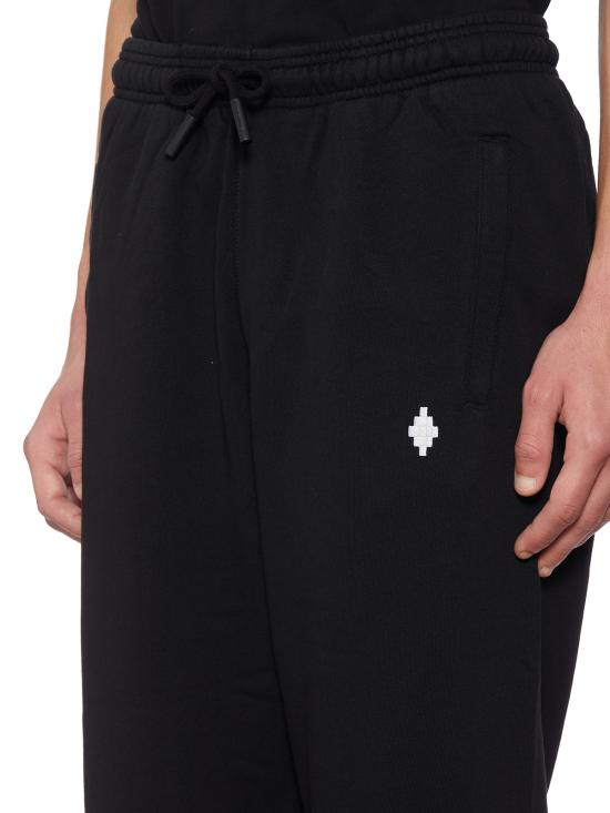  마르셀로 불론 스트레이트 팬츠 CCMCH024F21FLE0011001 BLACK - MARCELO BURLON