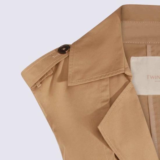  트윈셋 트렌치 코트 내추럴  내추럴 베이지 - TWINSET