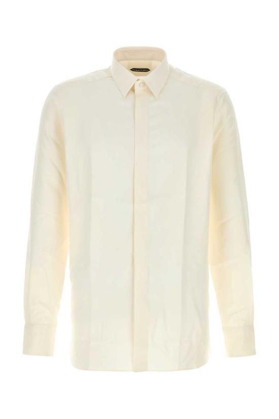  톰포드 긴팔 셔츠 톰 포드 아이보리 트윌 셔츠 초크