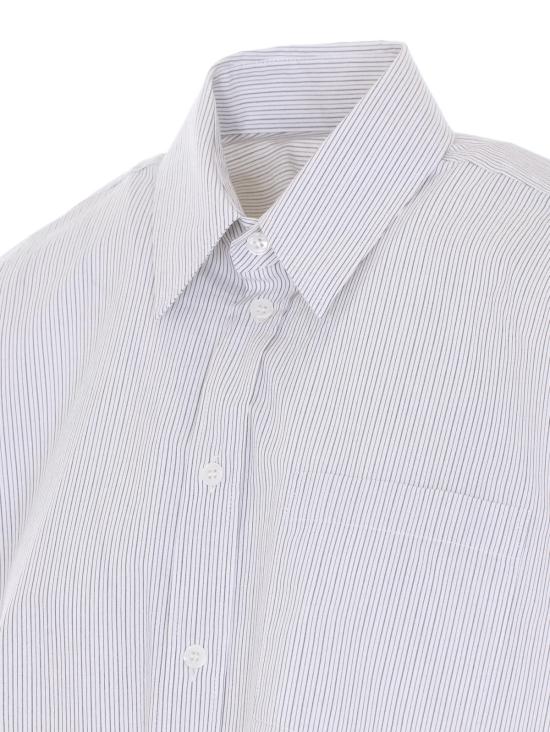  MM6 메종마르지엘라 셔츠 Mm6 메종 마르지엘라 오버사이즈 크롭 셔츠 그레이 - MM6 MAISON MARGIELA