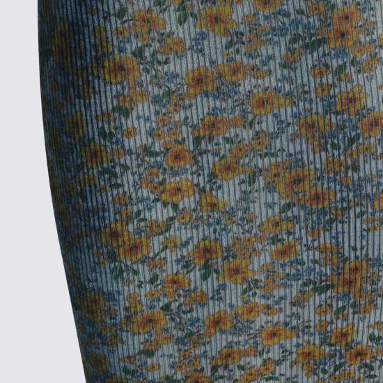  디젤 롱 원피스 블루 코튼 롱 드레스 블루 - DIESEL