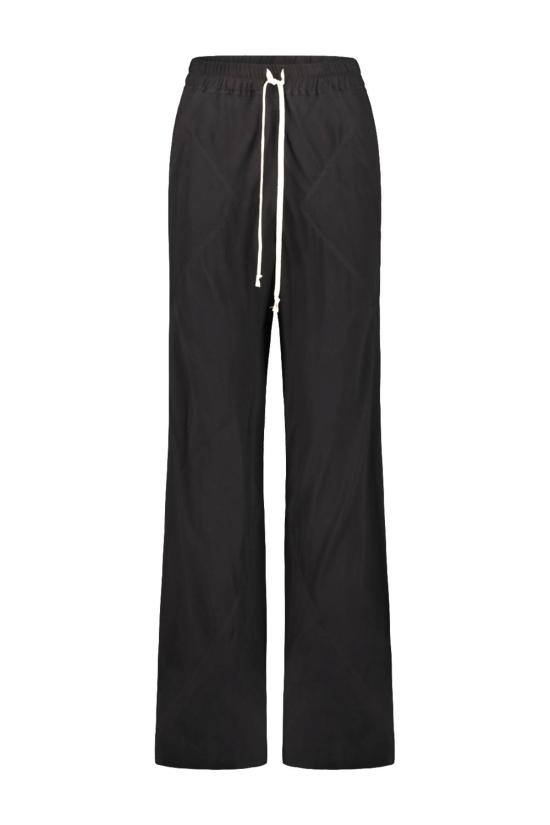  릭 오웬스 스트레이트 팬츠 드로스트링 벨라스 팬츠 블랙