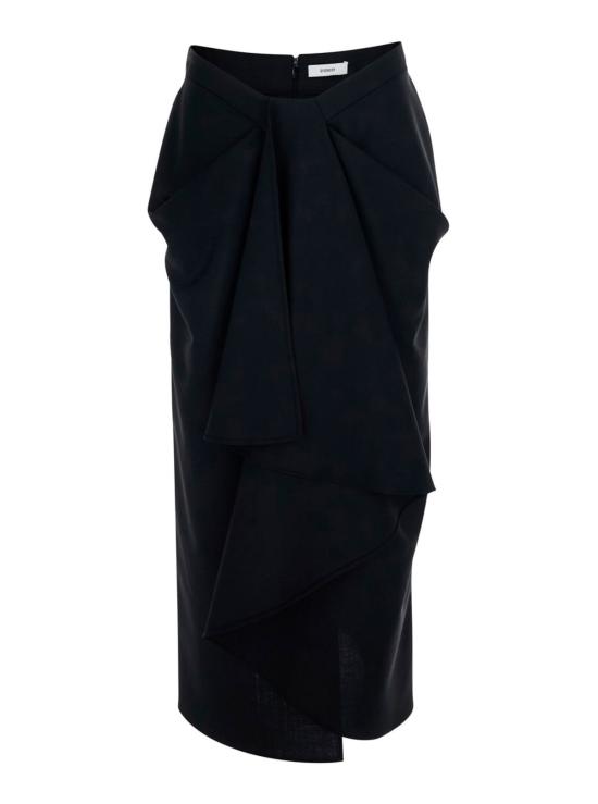  지방시 스커트 랩 펜슬  블랙