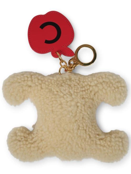  셀린느 키링 시어링 트리옹프 키체인 베이지 - CELINE