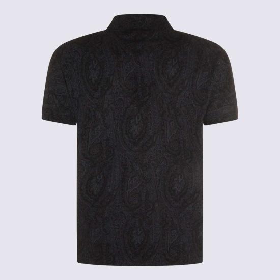  에트로 폴로 티셔츠 그레이 폴로 셔츠 블루 - ETRO