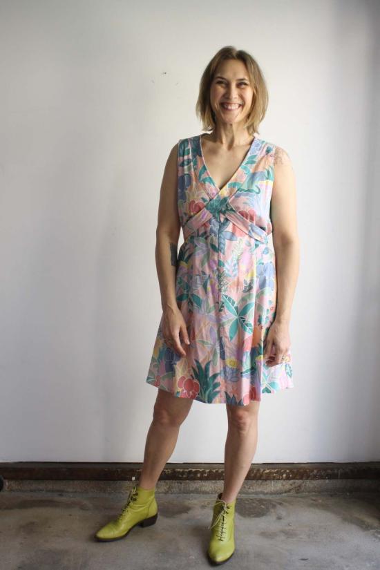  머틀 숏 원피스 민소매 비앙카 드레스 핑크 정글 - MYRTLE