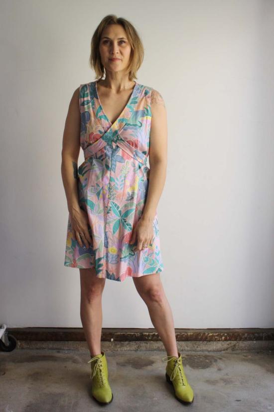  Myrtle 숏 원피스 머틀 민소매 비앙카 드레스 핑크 정글 - OTHER BRANDS