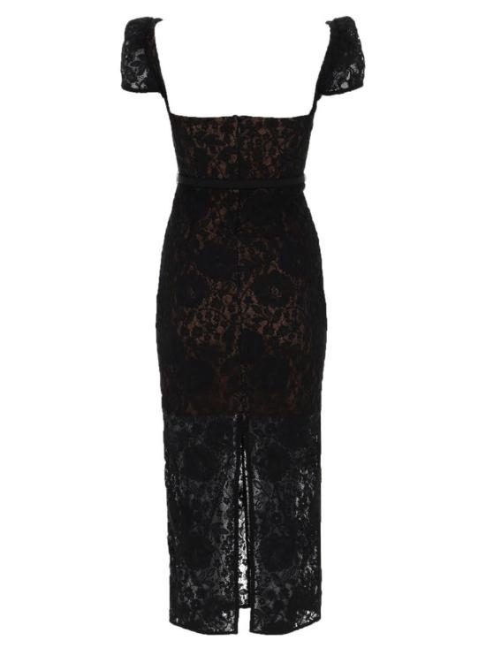  셀프 포트레이트 미디 원피스 레이스 미디 드레스 블랙 - SELF PORTRAIT