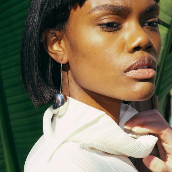  밍유왕 이어링 콩 모양 귀걸이 - MING YU WANG