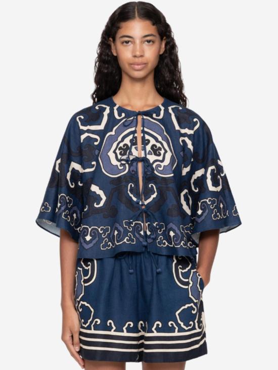  씨뉴욕 블라우스 Sea Ny Blaise 탑 네이비 - SEA NY