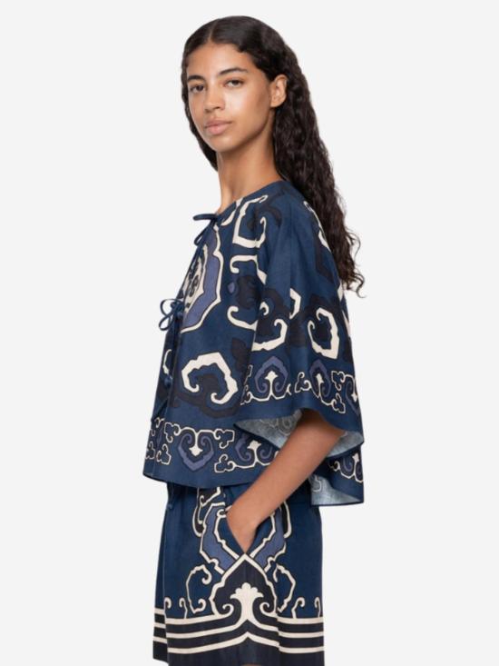  씨뉴욕 블라우스 Sea Ny Blaise 탑 네이비 - SEA NY