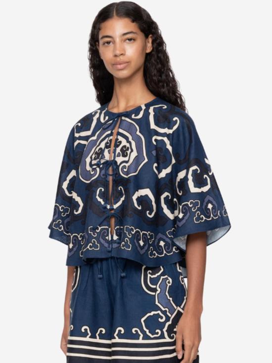  씨뉴욕 블라우스 Sea Ny Blaise 탑 네이비 - SEA NY