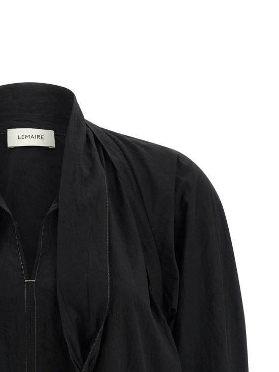  르메르 블라우스 와 스카프 셔츠 블랙 - LEMAIRE