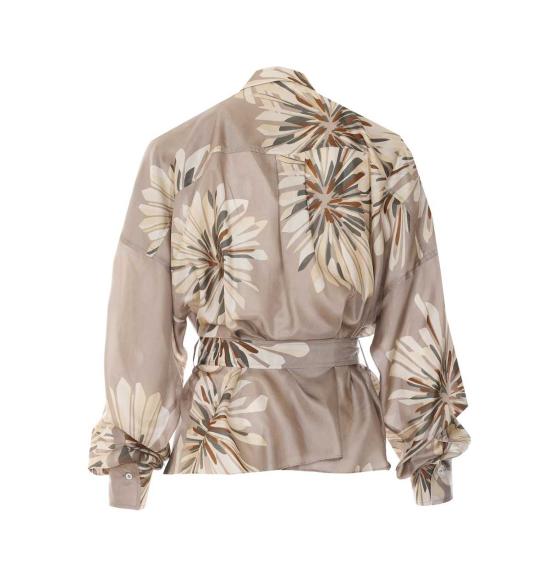  브루넬로 쿠치넬리 탑 Brunello Cucinelli 셔츠 베이지 - BRUNELLO CUCINELLI