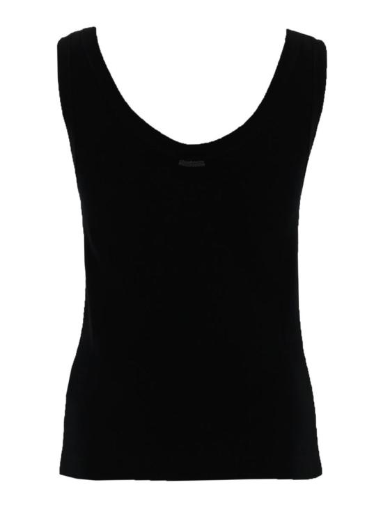  브루넬로 쿠치넬리 블라우스 Brunello Cucinelli 코튼 탑 블랙 - BRUNELLO CUCINELLI