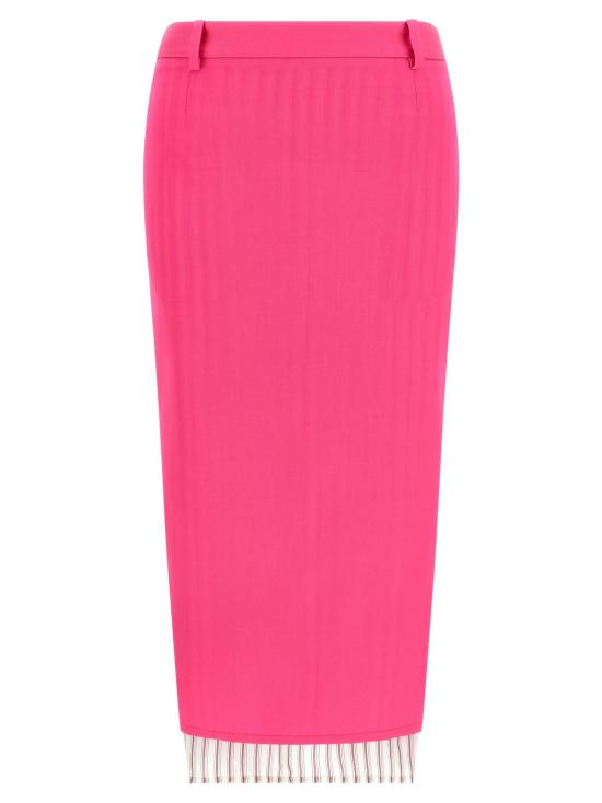  디 아티코 미디 스커트 아티코 더블 레이어 스커트 푸시아