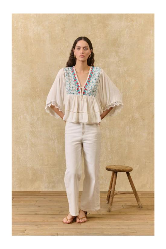  루이스미샤 블라우스 루이스 미샤 에밀라  크림 - LOUISE MISHA