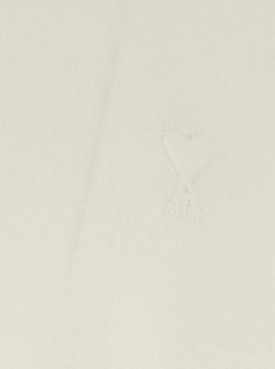  아미 반팔 티셔츠 알렉상드르 마티우시 쿼터 스몰 엠보싱  드 쿠르 티셔츠 화이트 - AMI