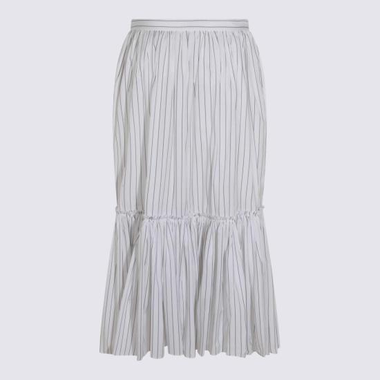  질샌더 미디 스커트 질 샌더 코튼  아틱 씨 - JIL SANDER