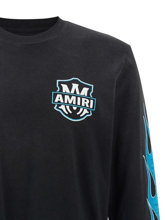  아미리 긴팔 티셔츠 이글 플레임즈 티셔츠 블랙 - AMIRI