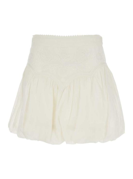  트윈셋 스커트 자수  화이트