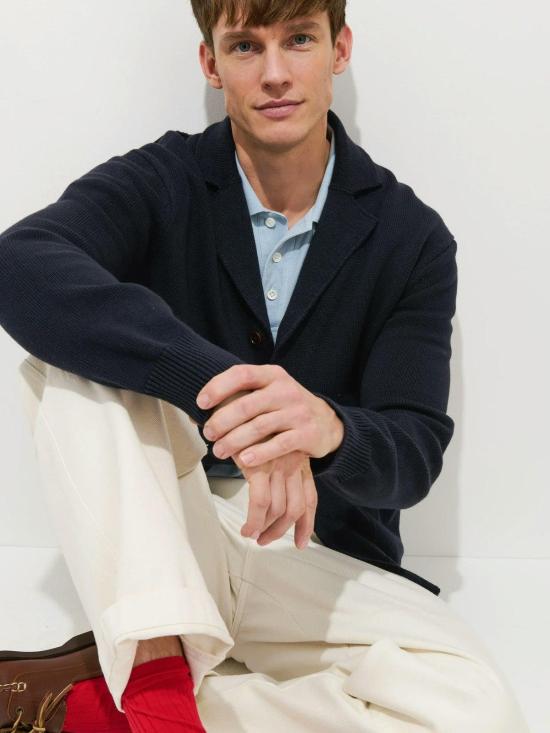  알렉스 밀 수트 자켓 알랭 코튼 린넨 블레이저 다크 네이비 - ALEX MILL