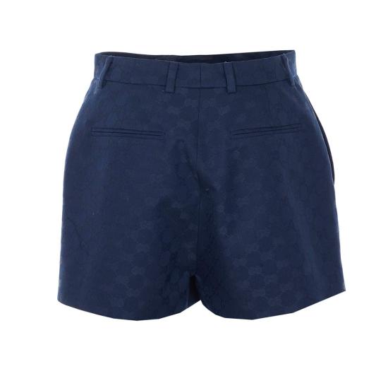  구찌 숏팬츠 코튼 GG 쇼츠 블루 - GUCCI