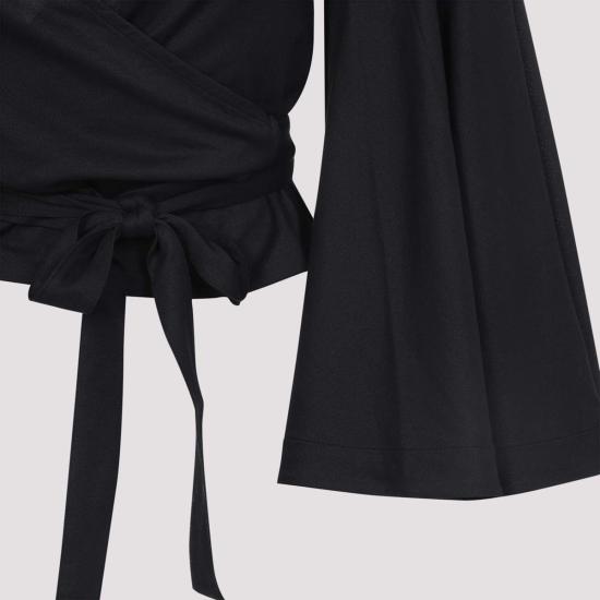  자크뮈스 블라우스 Jacquemus Le Cache Coeur Ventadou 탑 블랙 - JACQUEMUS