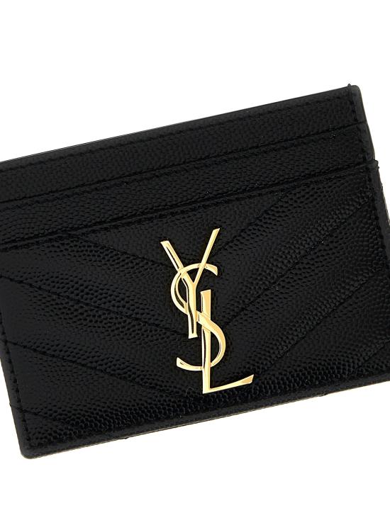 26FW 생로랑 카산드라 마틀라세 카드 케이스 423291BOW011000 Black - SAINT LAURENT