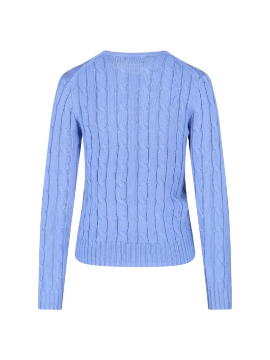 26SS 폴로 랄프로렌 포니 로고 피마코튼 케이블 니트 스웨터 211 971869 009 Blue - POLO RALPH LAUREN