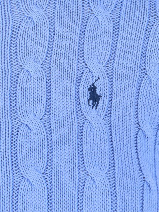 26SS 폴로 랄프로렌 포니 로고 피마코튼 케이블 니트 스웨터 211 971869 009 Blue - POLO RALPH LAUREN