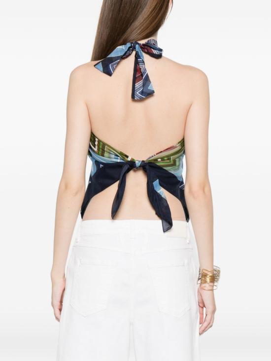 26SS 미소니 민소매 티셔츠 TOQ4CMDA685 0001 Blue - MISSONI