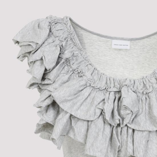 26SS 드리스 반 노튼 탑 2610111413606 813 GREY MELANGE - DRIES VAN NOTEN